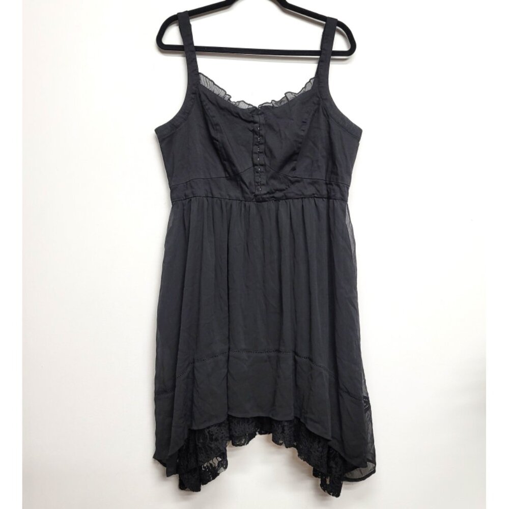 Torrid Black Asymmetrical Hem Hook & Eye Dress 20